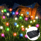 2PCS Solar Firefly Lights Outdoor LED Garden Pathway Decor – Black